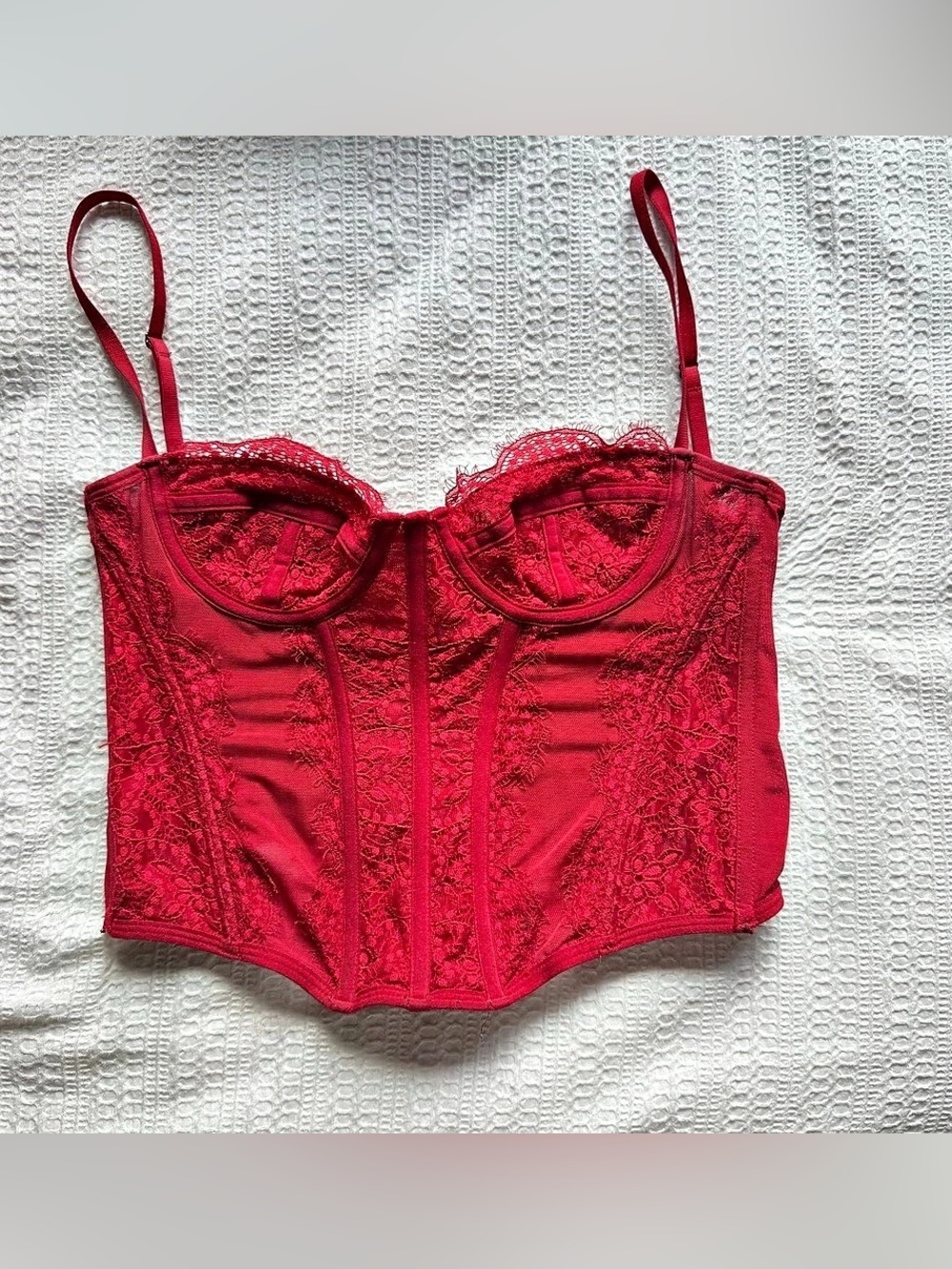 Urban Outfitters Red Lace Corset